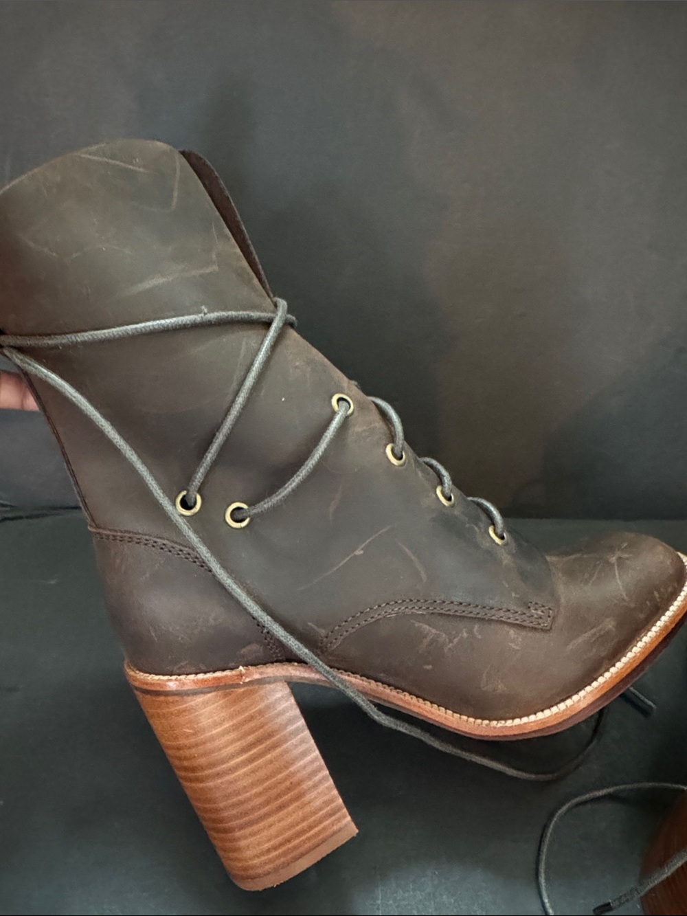 Brown Heeled Juneau Jeffrey Campbell Ankle Boots - Picture 11 of 17